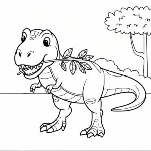 kleurplaat dinosaurus