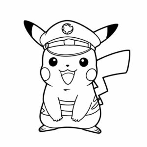 kleurplaat pokémon pikachu
