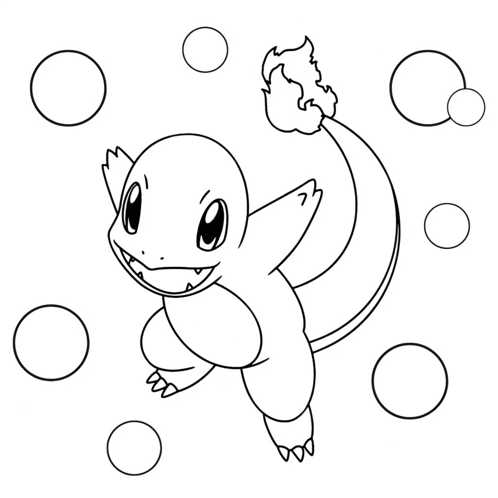 charmander pokemon coloring pages​