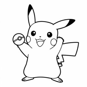 Páginas para colorear de Pikachu - imprimibles gratis