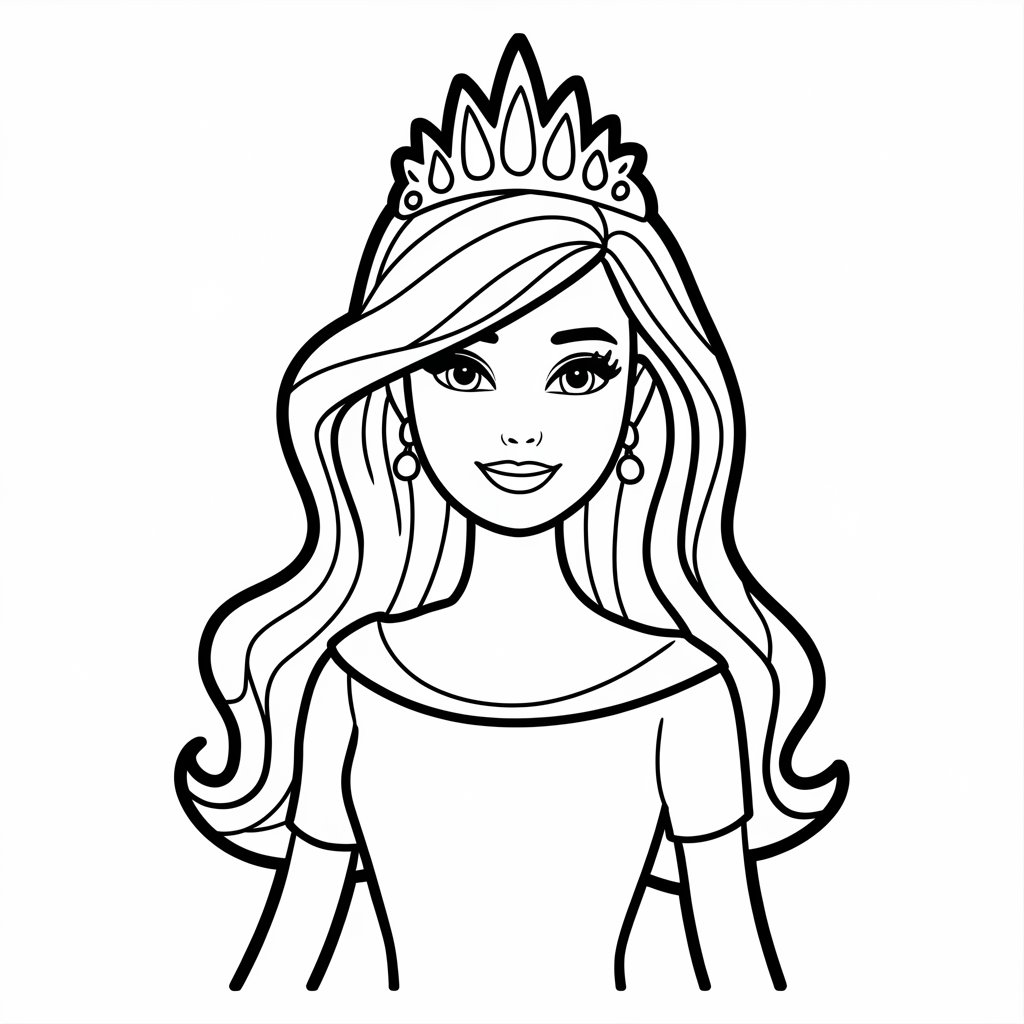 coloriage barbie a imprimer
