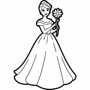 barbie hercegnő színező oldal