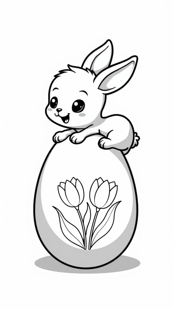 disegni da colorare uovo di pasqua