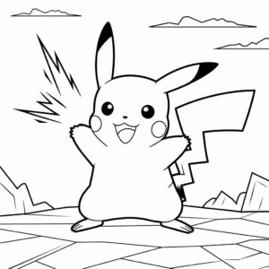 Pichu kawaii: página para colorear