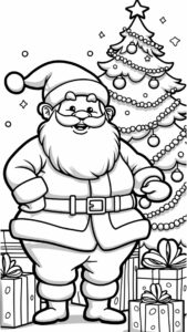 kerst kleurplaat kerstman