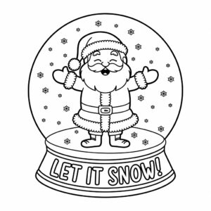 kerst kleurplaat simpel