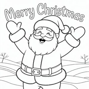 kerstman merry christmas eenvoudig