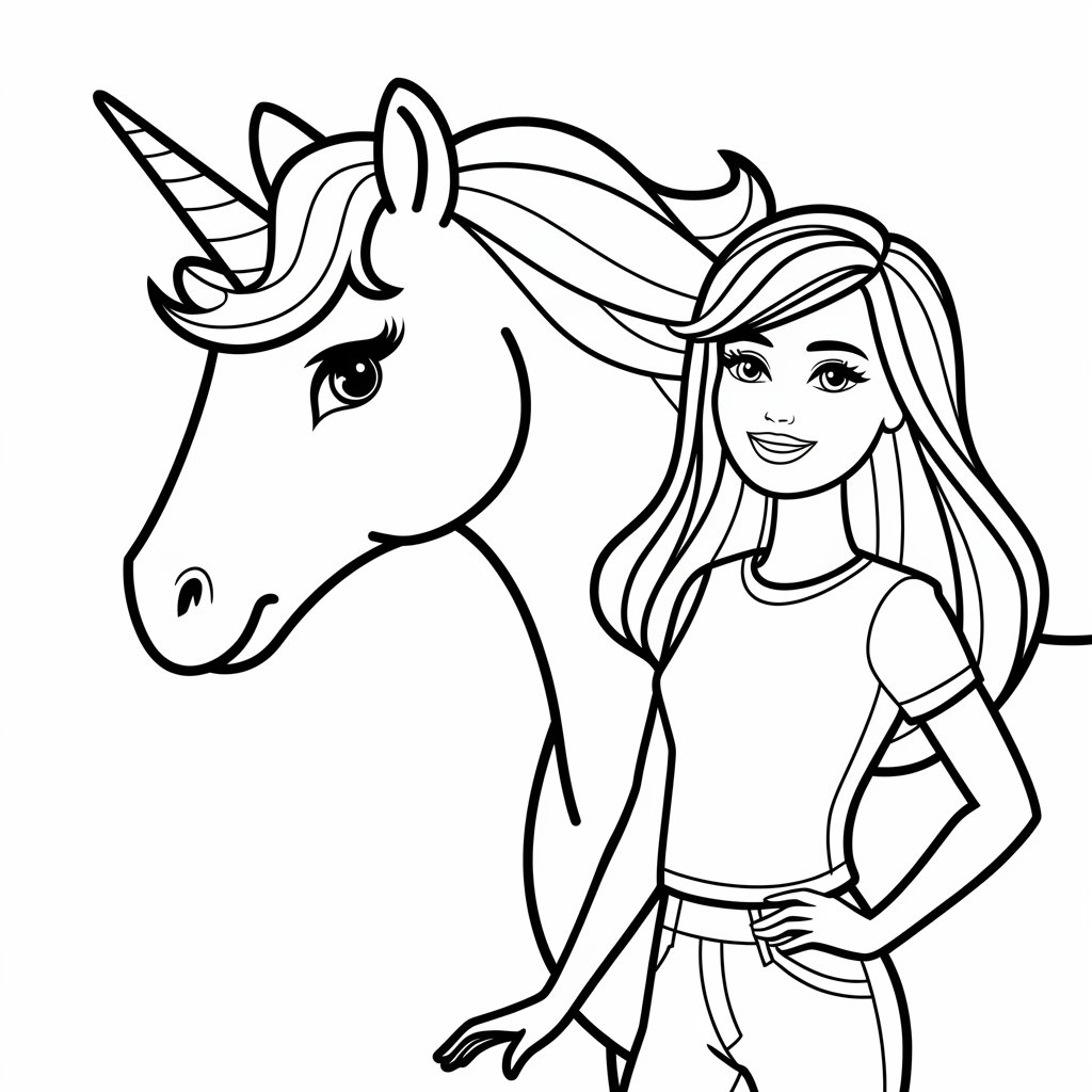 imprimer coloriage barbie