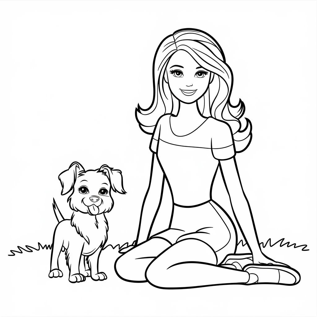 coloriage imprimer barbie