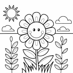 disegni di fiori da colorare
