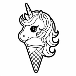 coloriage kawaii glace