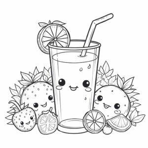 coloriage à imprimer kawaii