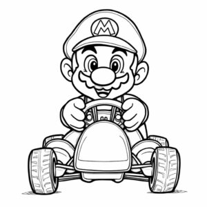 kleurplaat mario