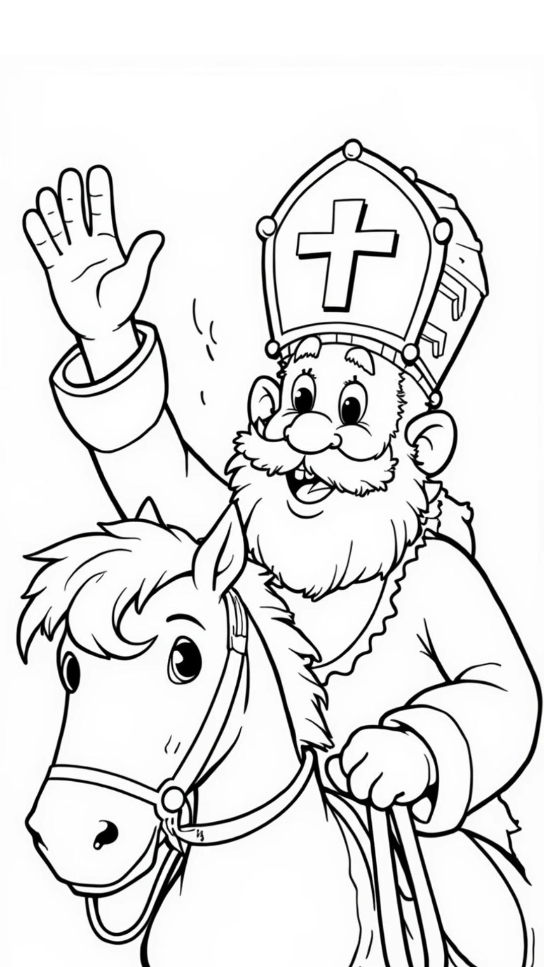 kleurplaat paard sinterklaas