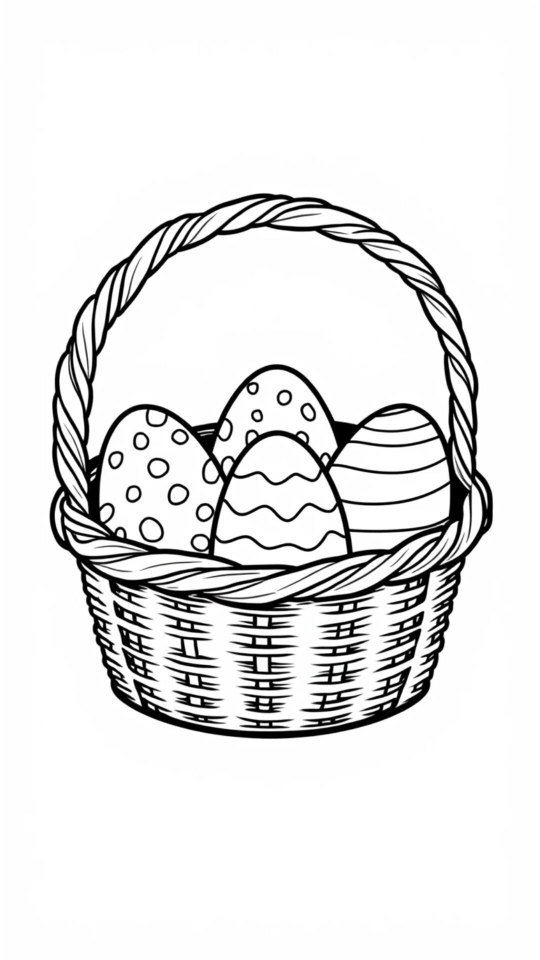 Dibujo para colorear de huevo de Pascua