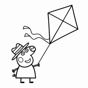 peppa malac George színező oldal