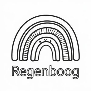 farvelægge regnbue med sky