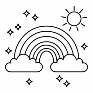 farvelit regnbuen til småbørn