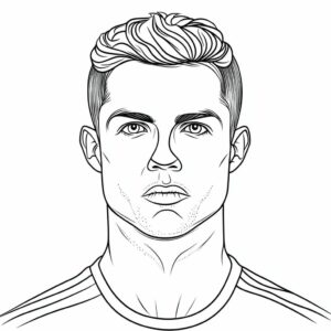 kleurplaat ronaldo makkelijk