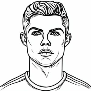 kleurplaat ronaldo messi
