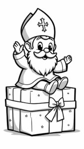 Sinterklaasin värityssivu – vaikea