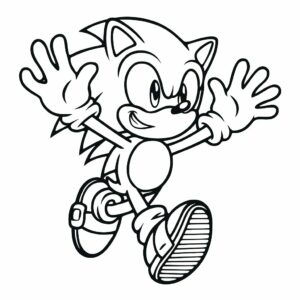coloriage a imprimer sonic