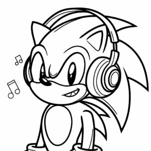 coloriage super sonic