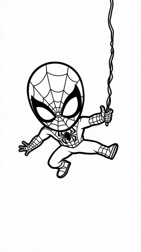 kleurplaat spiderman