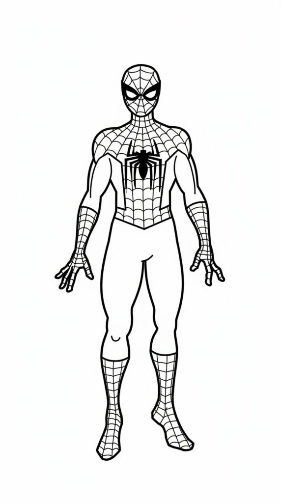 kleurplaat spiderman printen