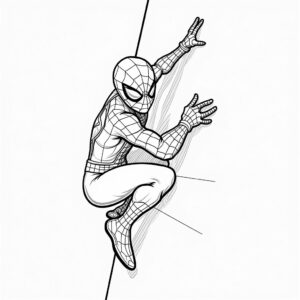 kleurplaat spiderman verjaardag