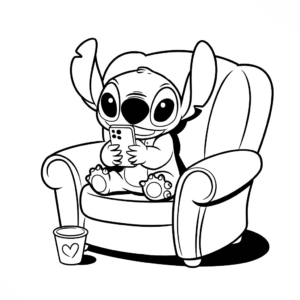 kleurplaat stitch en angel