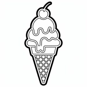 coloriage glaces à imprimer