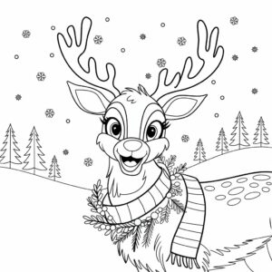 kleurplaat van kerst