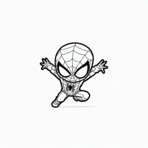 kleurplaat van spiderman