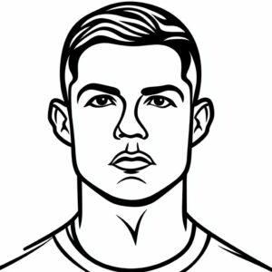 kleurplaat voetballer ronaldo