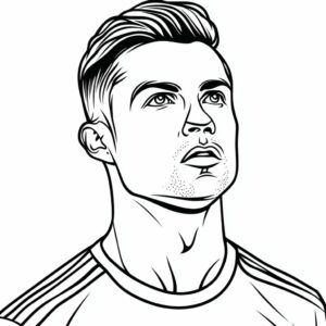 kleurplaat voetbalshirt ronaldo