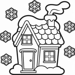 disegni da colorare inverno infanzia