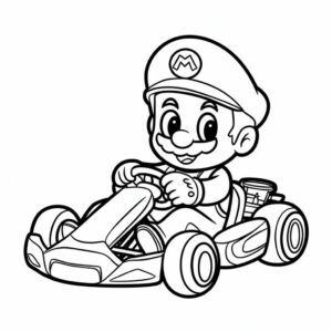 kleurplaten mario kart