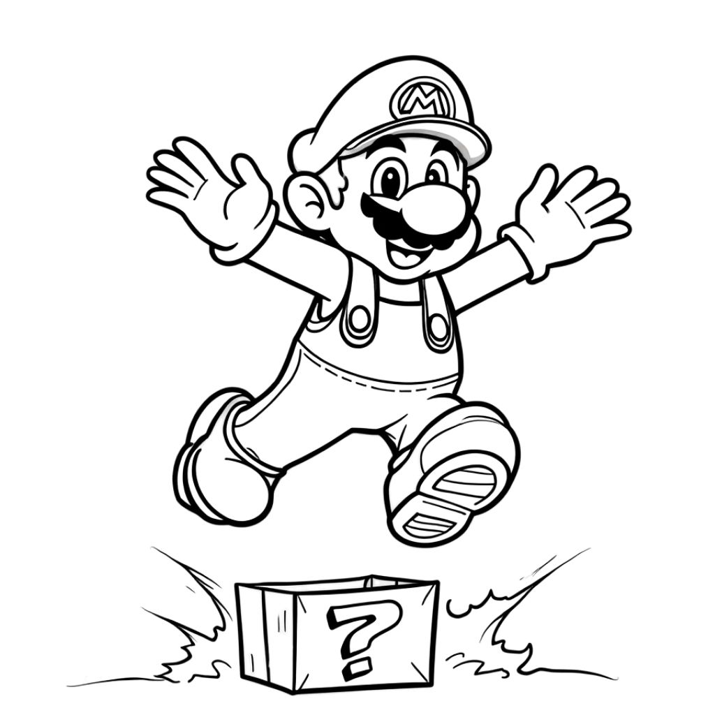 kleurplaten mario