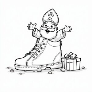 Tulosta Sinterklaas-teemaisia värityskuvia