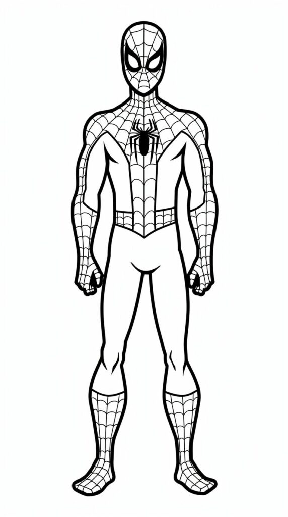 kleurplaten spiderman printen