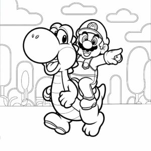 immagini di super mario da colorare