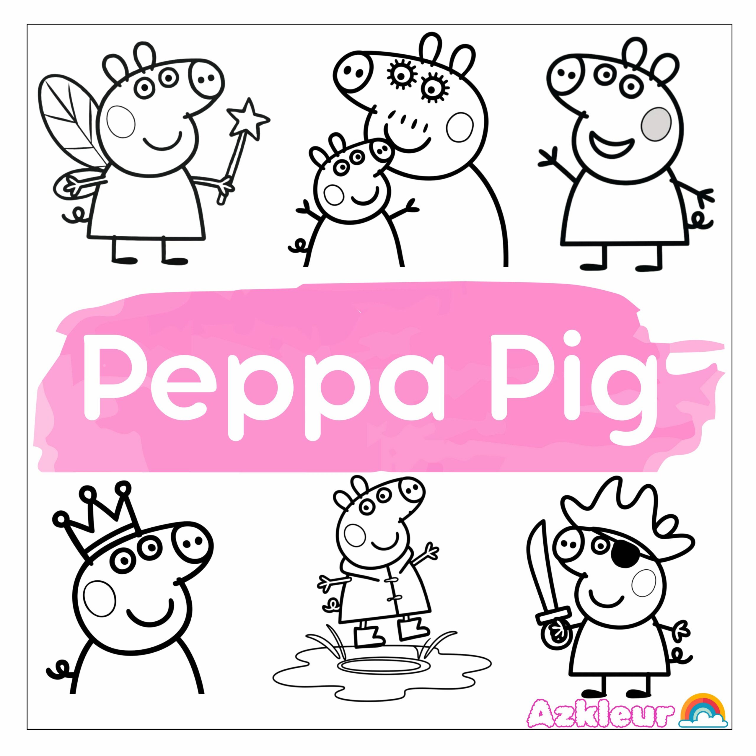 peppa malac színező oldal