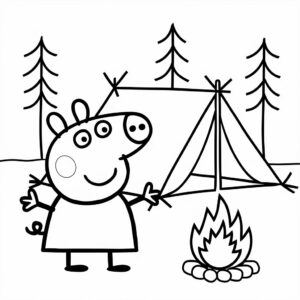 peppa malac színező oldal fagylalt