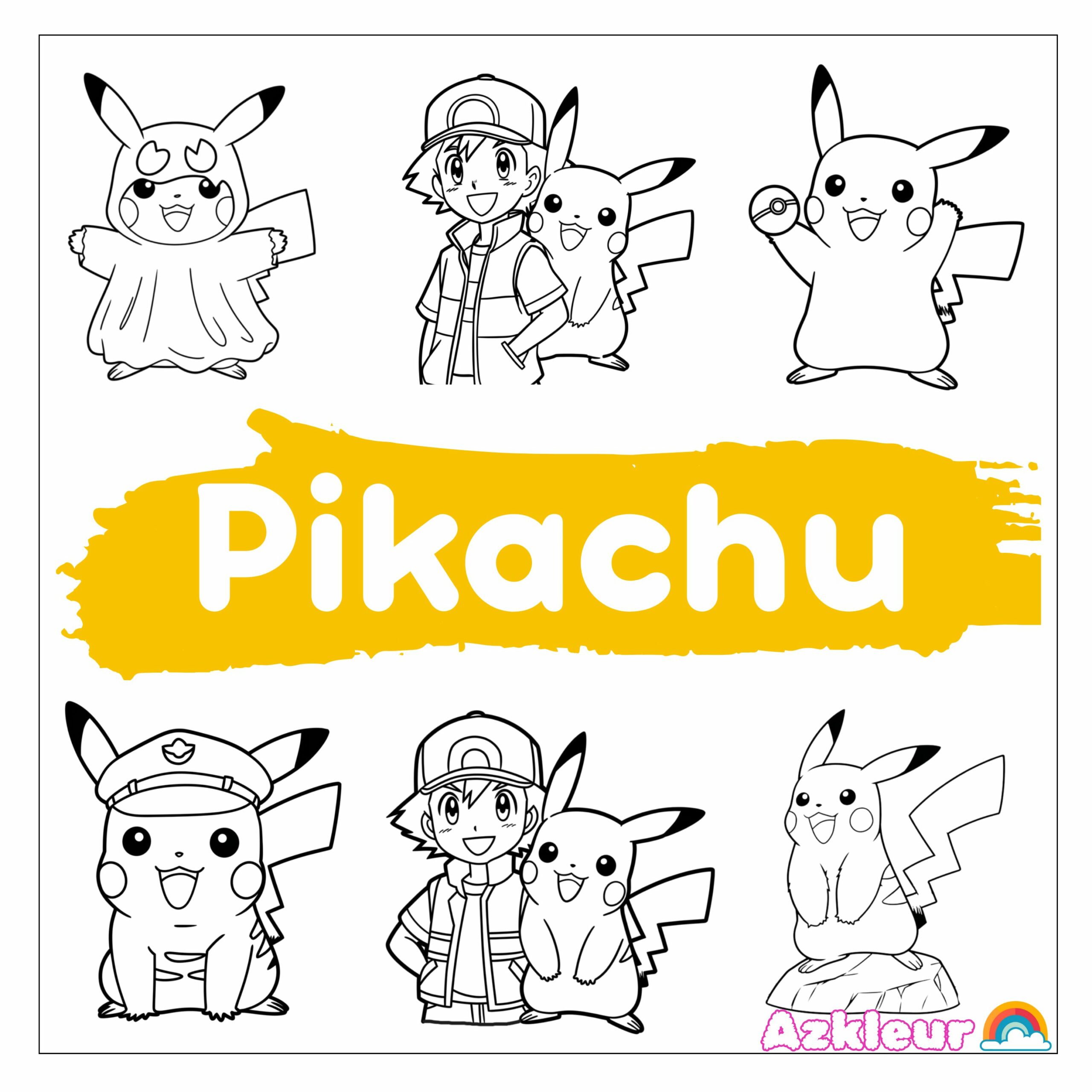 Pikachu para colorear