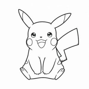 Pikachu: página para colorear gratis