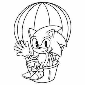 coloriage sonic 2 à imprimer