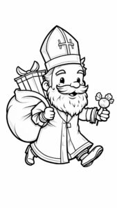 Sinterklaas värityssivu – helppo
