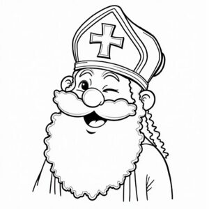 Sinterklaas värityssivu taaperoille