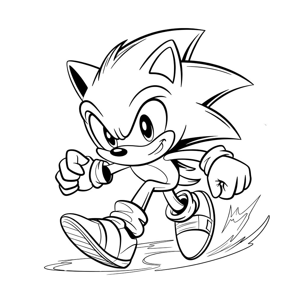 super sonic the hedgehog coloring pages